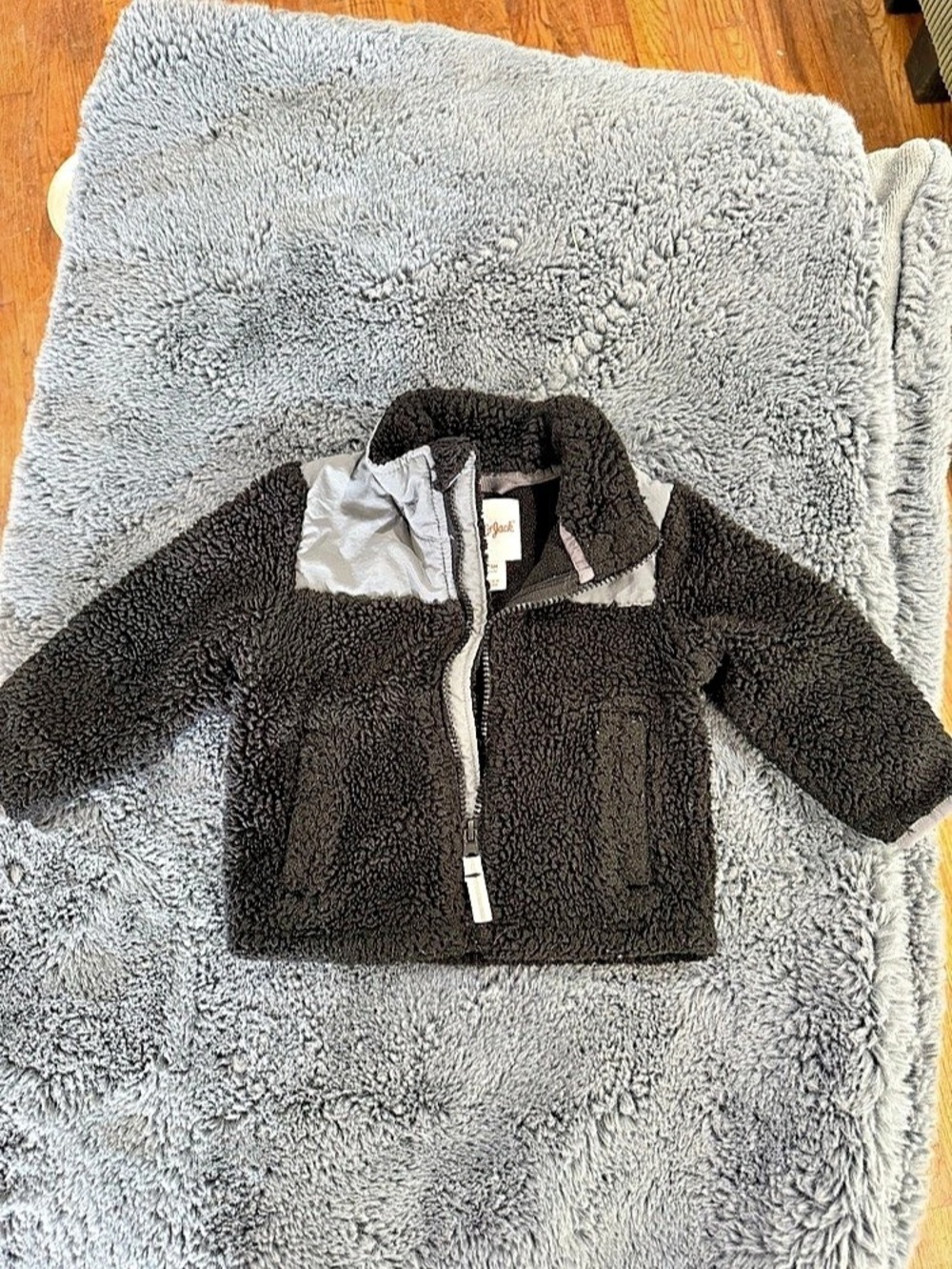 Cat & Jack Boys Fleece Vest Black & Gray Size 12mo
